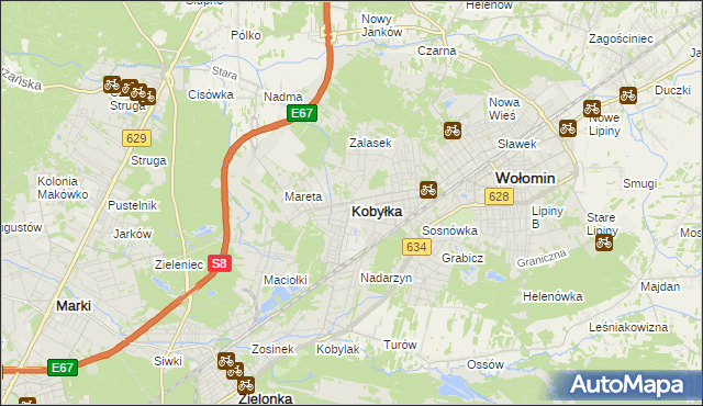 mapa Kobyłka, Kobyłka na mapie Targeo