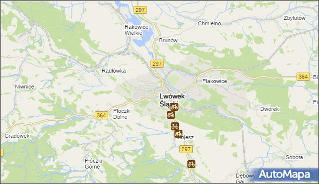 mapa Lwówek Śląski, Lwówek Śląski na mapie Targeo