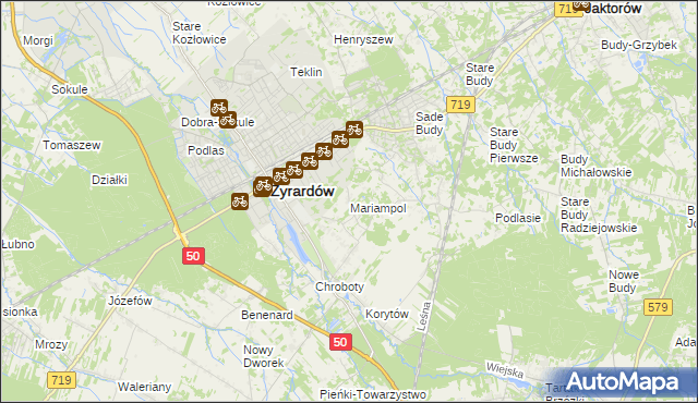 mapa Mariampol gmina Jaktorów, Mariampol gmina Jaktorów na mapie Targeo