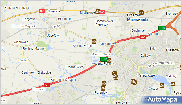 mapa Moszna-Wieś, Moszna-Wieś na mapie Targeo