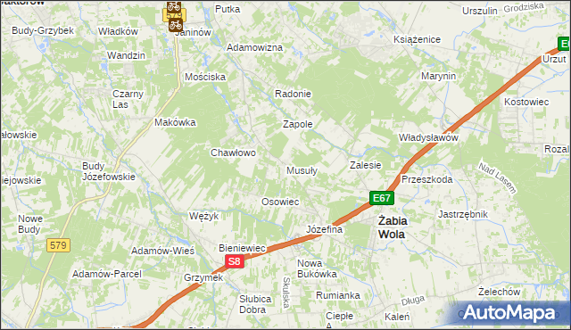 mapa Musuły, Musuły na mapie Targeo