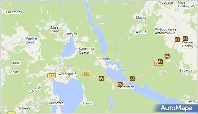 mapa Płęsno, Płęsno na mapie Targeo