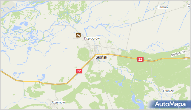 mapa Słońsk, Słońsk na mapie Targeo