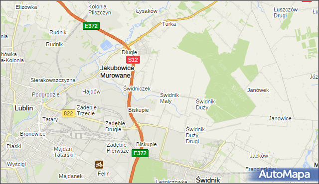 mapa Świdnik Mały, Świdnik Mały na mapie Targeo
