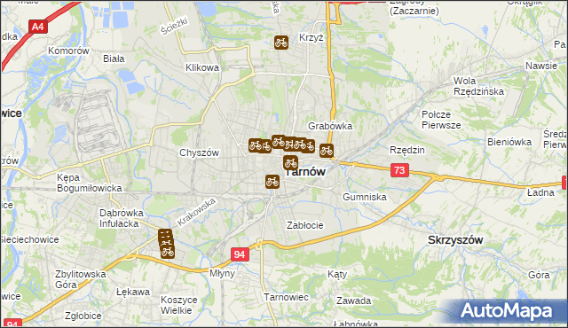 mapa Tarnów, Tarnów na mapie Targeo
