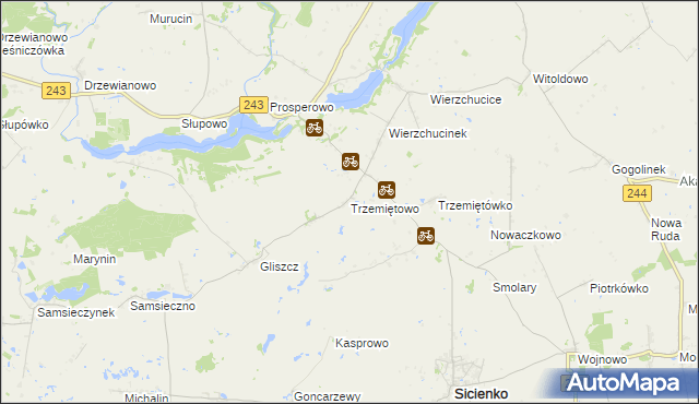 mapa Trzemiętowo, Trzemiętowo na mapie Targeo