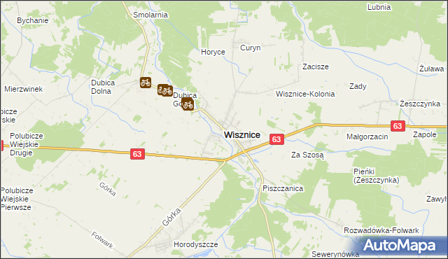 mapa Wisznice, Wisznice na mapie Targeo