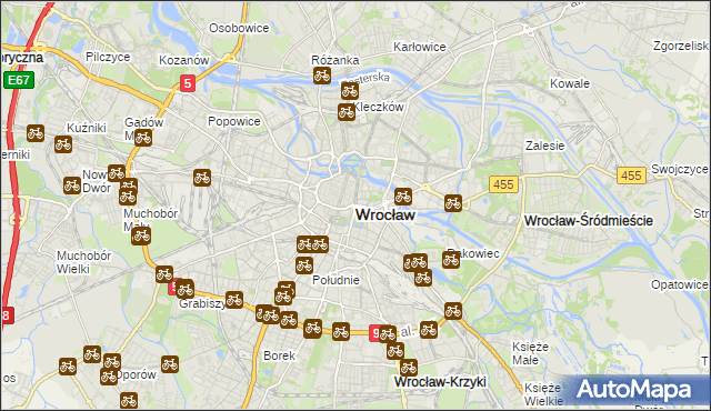 mapa Wrocławia, Wrocław na mapie Targeo