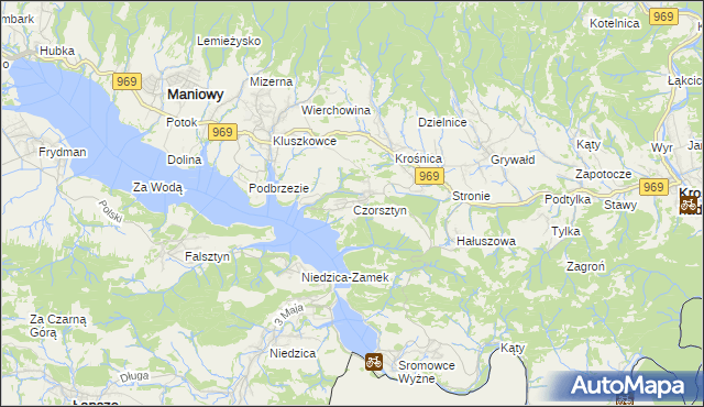 mapa Czorsztyn, Czorsztyn na mapie Targeo