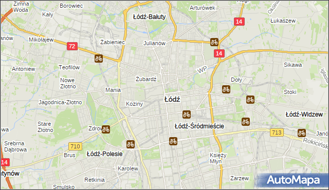 mapa Łodzi, Łódź na mapie Targeo