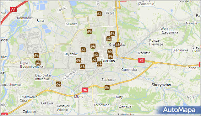 mapa Tarnów, Tarnów na mapie Targeo