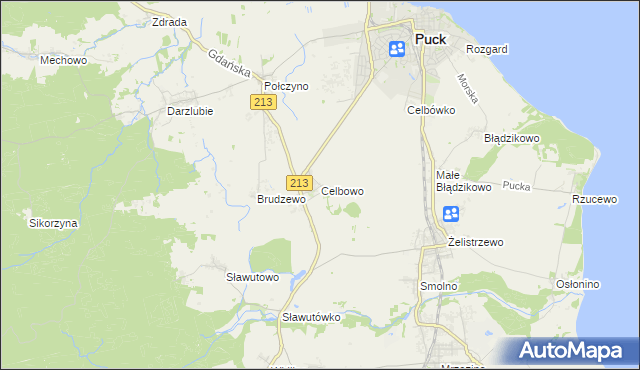 mapa Celbowo, Celbowo na mapie Targeo