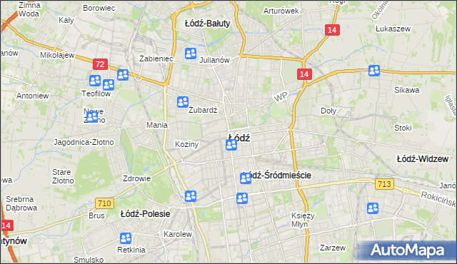 mapa Łodzi, Łódź na mapie Targeo