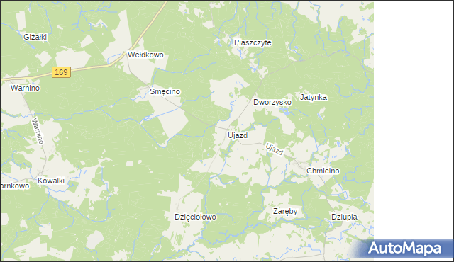 mapa Ujazd gmina Bobolice, Ujazd gmina Bobolice na mapie Targeo