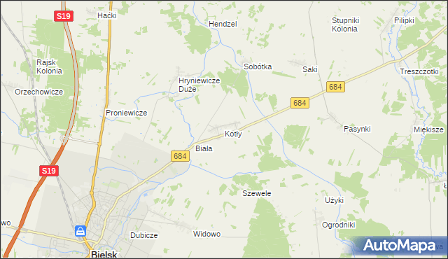 mapa Kotły, Kotły na mapie Targeo