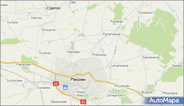 mapa Prokopów, Prokopów na mapie Targeo