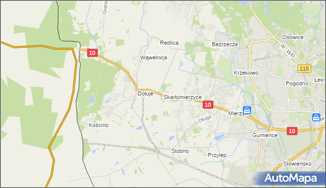 mapa Skarbimierzyce, Skarbimierzyce na mapie Targeo