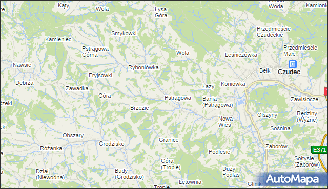 mapa Pstrągowa, Pstrągowa na mapie Targeo