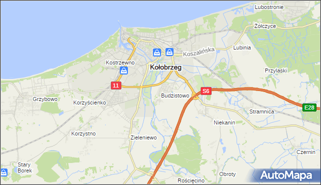 mapa Budzistowo, Budzistowo na mapie Targeo