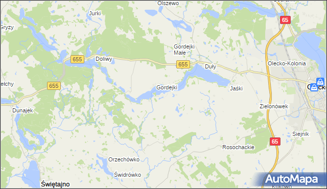 mapa Dobki gmina Olecko, Dobki gmina Olecko na mapie Targeo