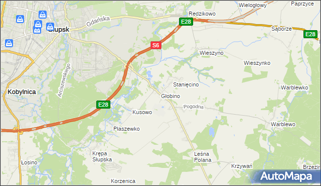 mapa Głobino, Głobino na mapie Targeo