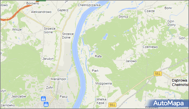 mapa Rafa, Rafa na mapie Targeo