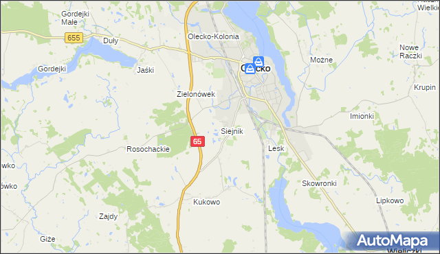 mapa Siejnik, Siejnik na mapie Targeo