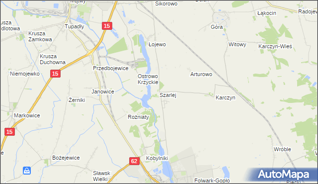 mapa Szarlej, Szarlej na mapie Targeo