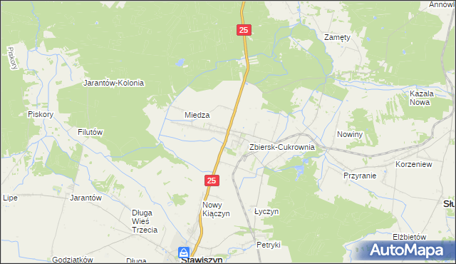 mapa Zbiersk, Zbiersk na mapie Targeo