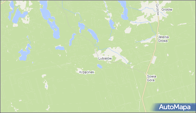 mapa Lubiatów gmina Drezdenko, Lubiatów gmina Drezdenko na mapie Targeo