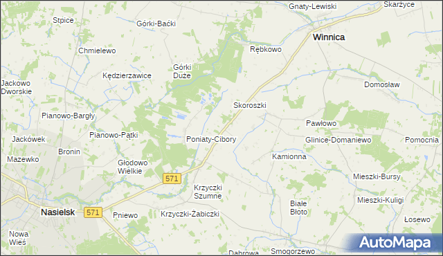 mapa Skorosze, Skorosze na mapie Targeo