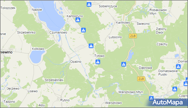 mapa Tyłowo, Tyłowo na mapie Targeo