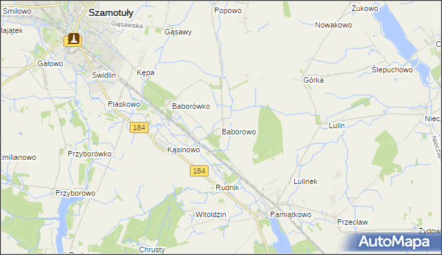 mapa Baborowo, Baborowo na mapie Targeo
