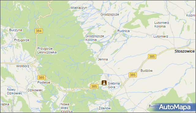 mapa Jemna, Jemna na mapie Targeo