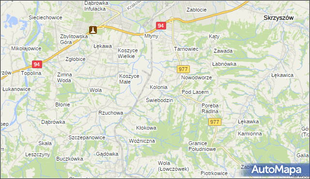 mapa Radlna, Radlna na mapie Targeo