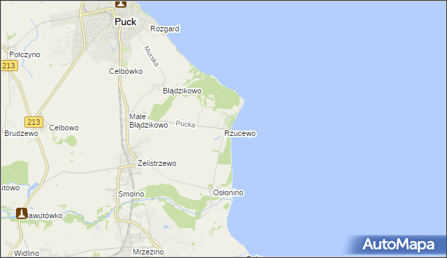 mapa Rzucewo, Rzucewo na mapie Targeo