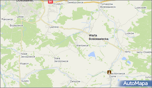 mapa Wartowice, Wartowice na mapie Targeo