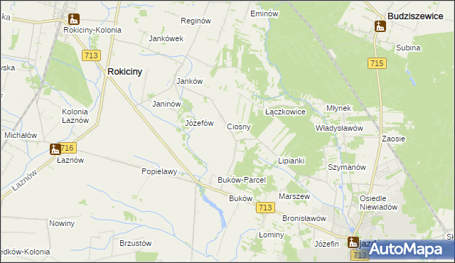 mapa Aleksandrów gmina Ujazd, Aleksandrów gmina Ujazd na mapie Targeo