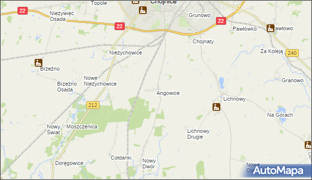 mapa Angowice, Angowice na mapie Targeo