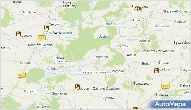 mapa Annopol gmina Lisków, Annopol gmina Lisków na mapie Targeo