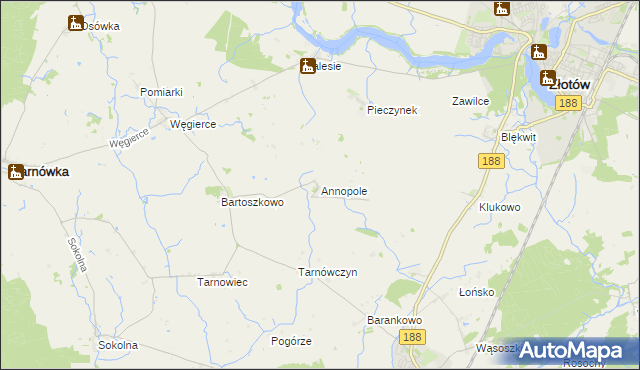 mapa Annopole gmina Tarnówka, Annopole gmina Tarnówka na mapie Targeo