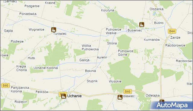 mapa Aurelin, Aurelin na mapie Targeo