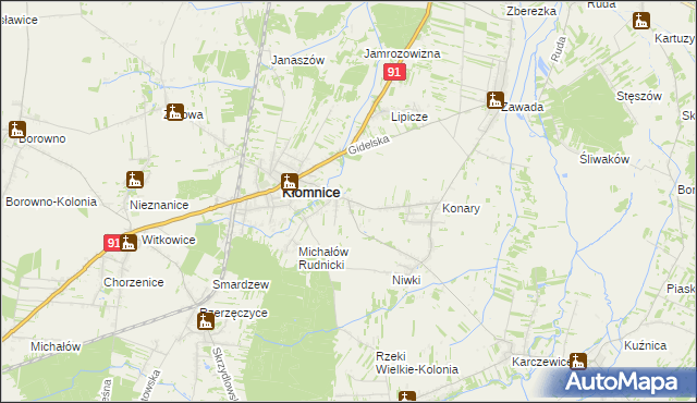 mapa Bartkowice, Bartkowice na mapie Targeo