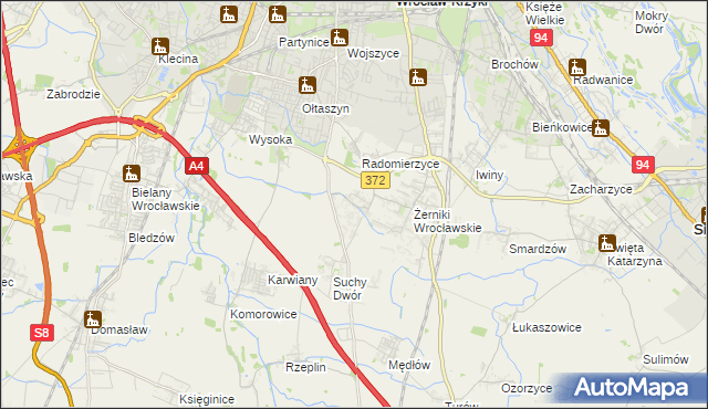 mapa Biestrzyków, Biestrzyków na mapie Targeo
