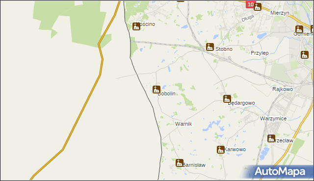 mapa Bobolin gmina Kołbaskowo, Bobolin gmina Kołbaskowo na mapie Targeo