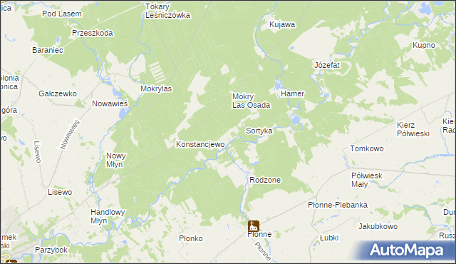 mapa Bobrowisko gmina Golub-Dobrzyń, Bobrowisko gmina Golub-Dobrzyń na mapie Targeo