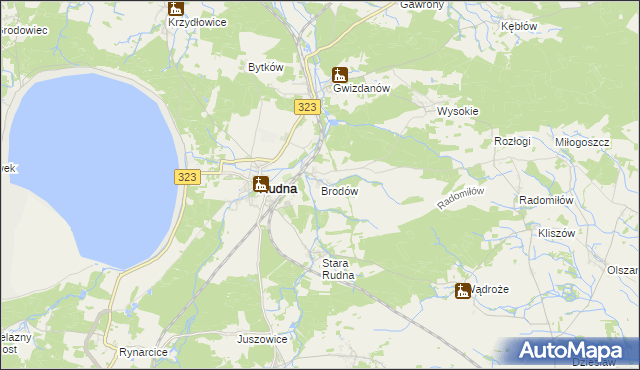 mapa Brodów, Brodów na mapie Targeo