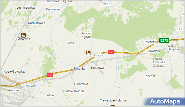 mapa Brzeźno gmina Dorohusk, Brzeźno gmina Dorohusk na mapie Targeo
