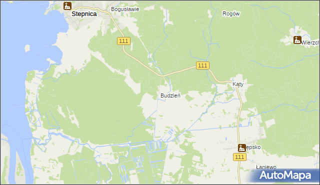 mapa Budzień, Budzień na mapie Targeo