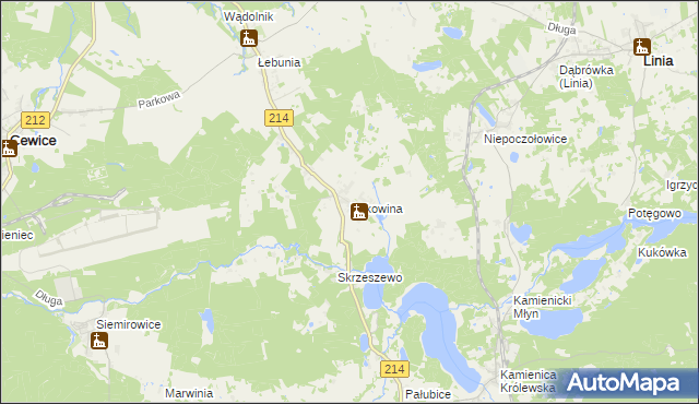 mapa Bukowina gmina Cewice, Bukowina gmina Cewice na mapie Targeo